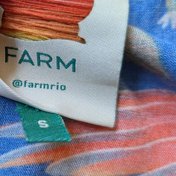 FLAWED (Side Tear) Farm Rio Macaw Party Coverup Small - Picture 7 of 11